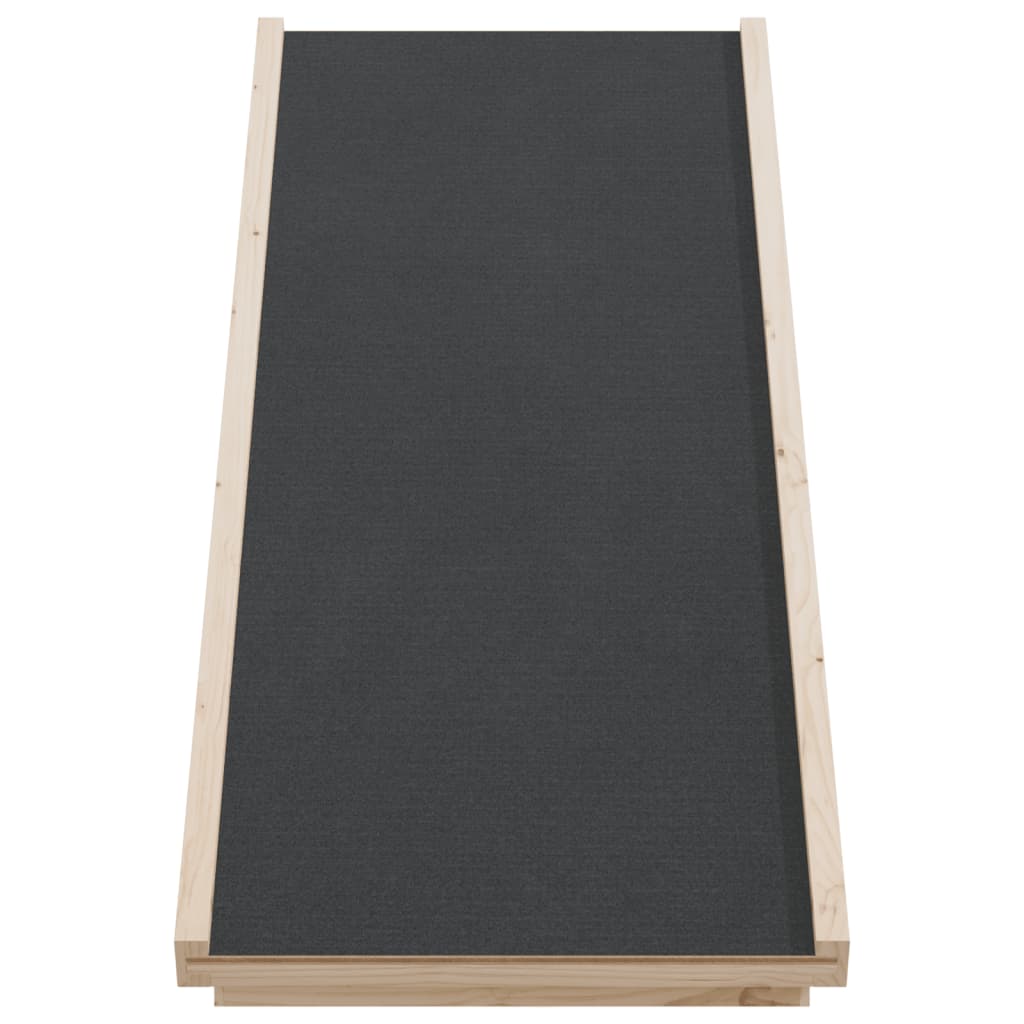 Rampa pre psa šedá 100x40 cm jedľové masívne drevo