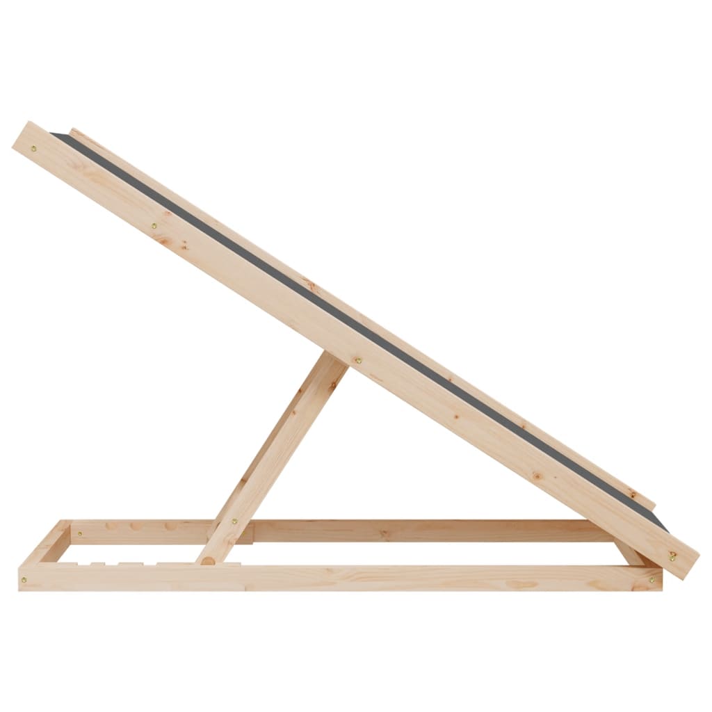 Rampa pre psa šedá 100x40 cm jedľové masívne drevo