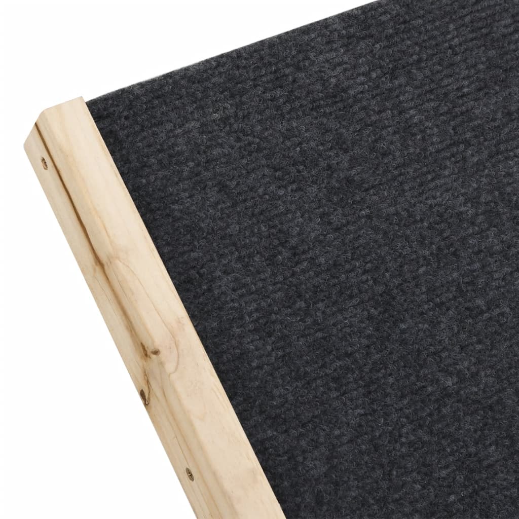 Rampa pre psa šedá 100x40 cm jedľové masívne drevo