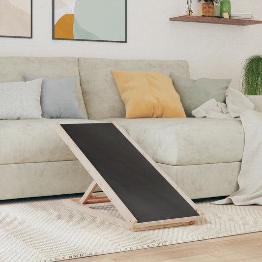 Rampa pre psa šedá 100x40 cm jedľové masívne drevo