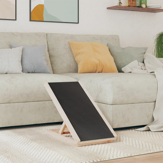 Rampa pre psa šedá 70x35 cm jedľové masívne drevo