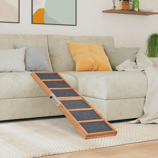 Rampa pre psa šedá 120x30 cm jedľové masívne drevo