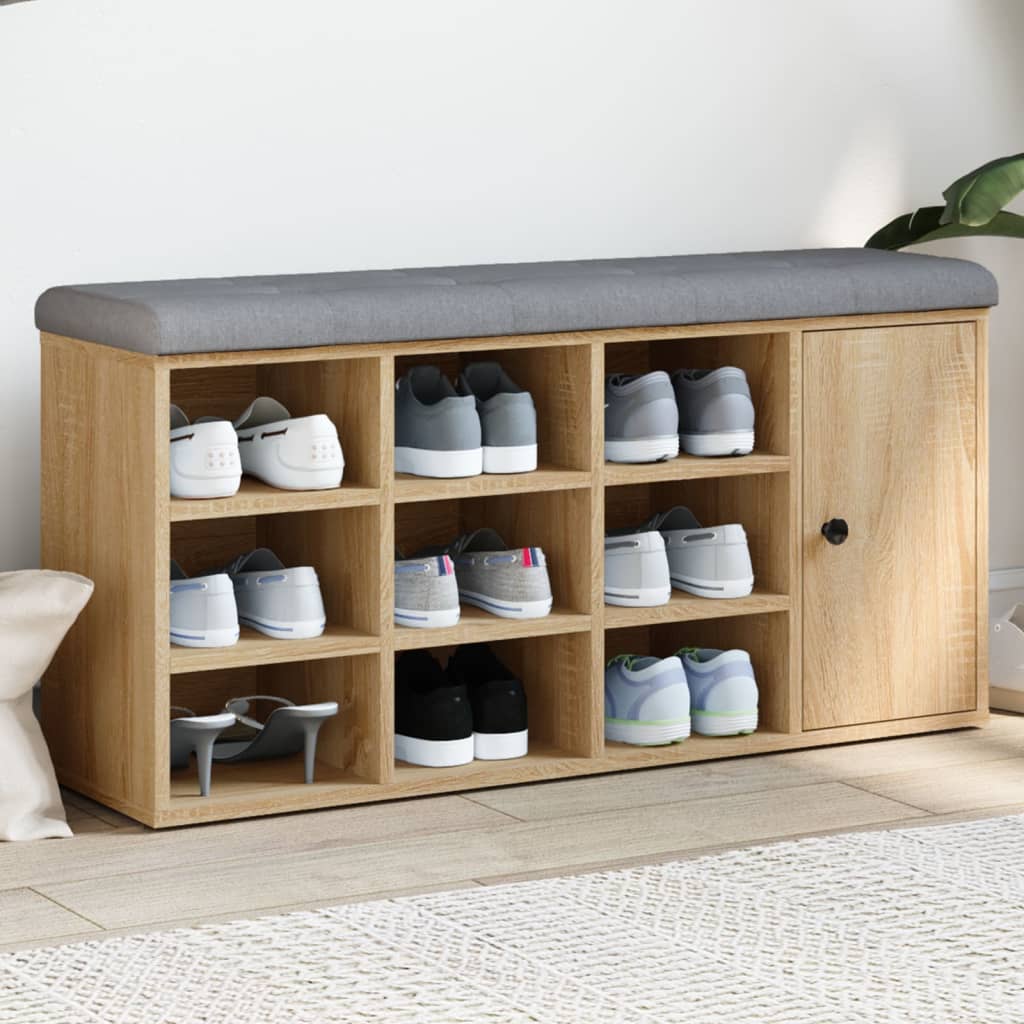 Lavička Na Topánky Old Wood 102X32X50 Cm Engineered Wood