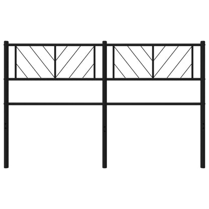 Kovové čelo postele čierne 140 cm