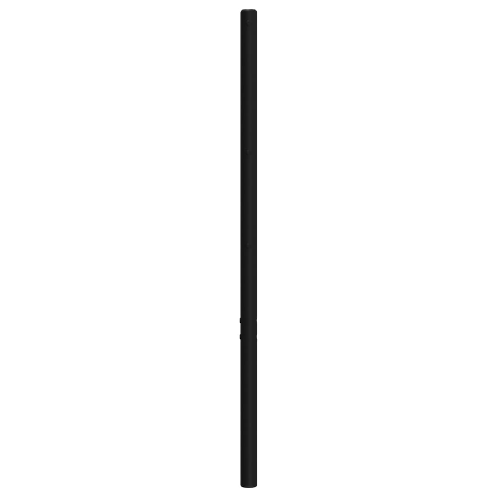 Kovové čelo postele čierne 140 cm