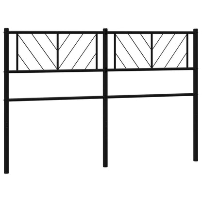 Kovové čelo postele čierne 140 cm