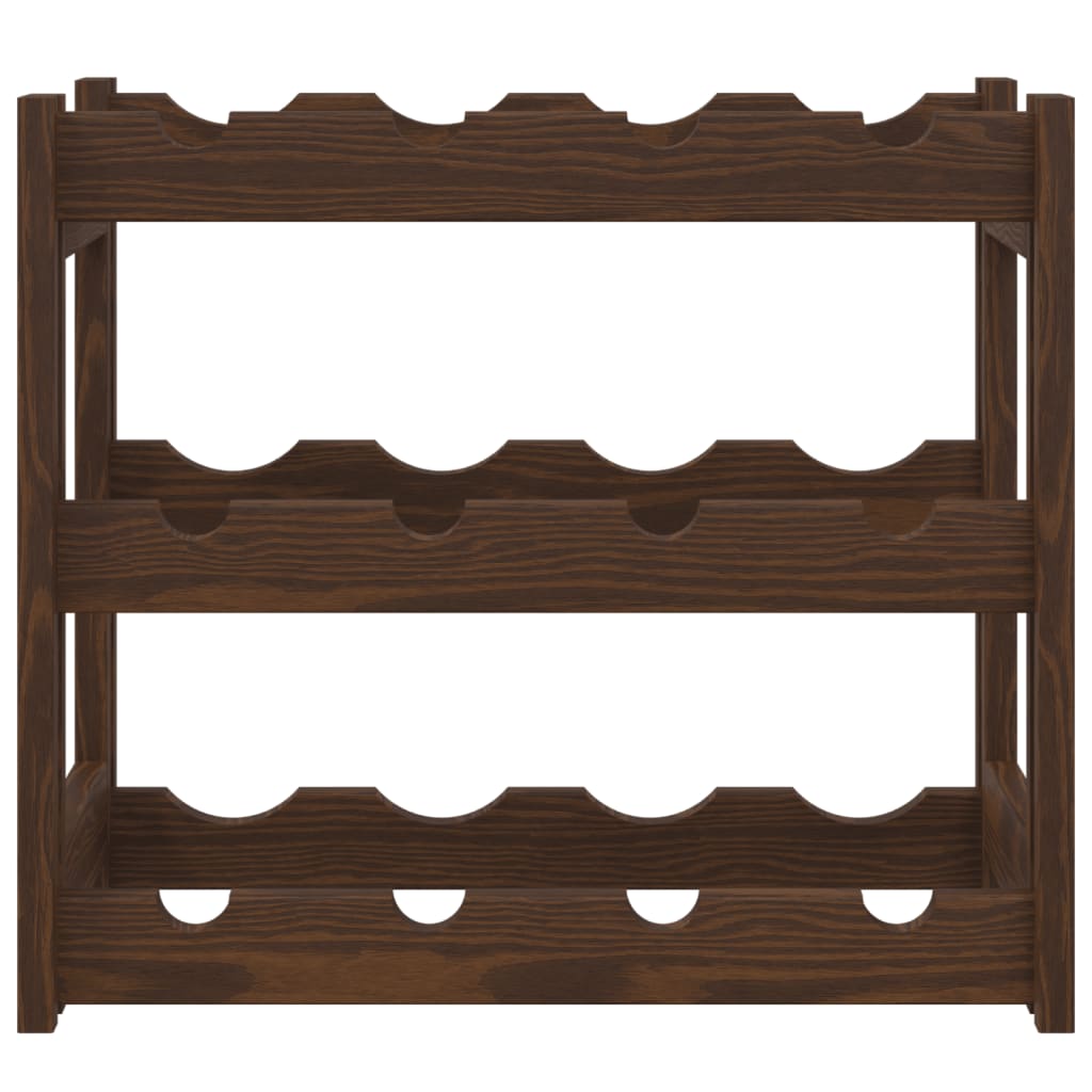 Stojan Na Víno Na 12 Fliaš Hnedý Masívna Borovica