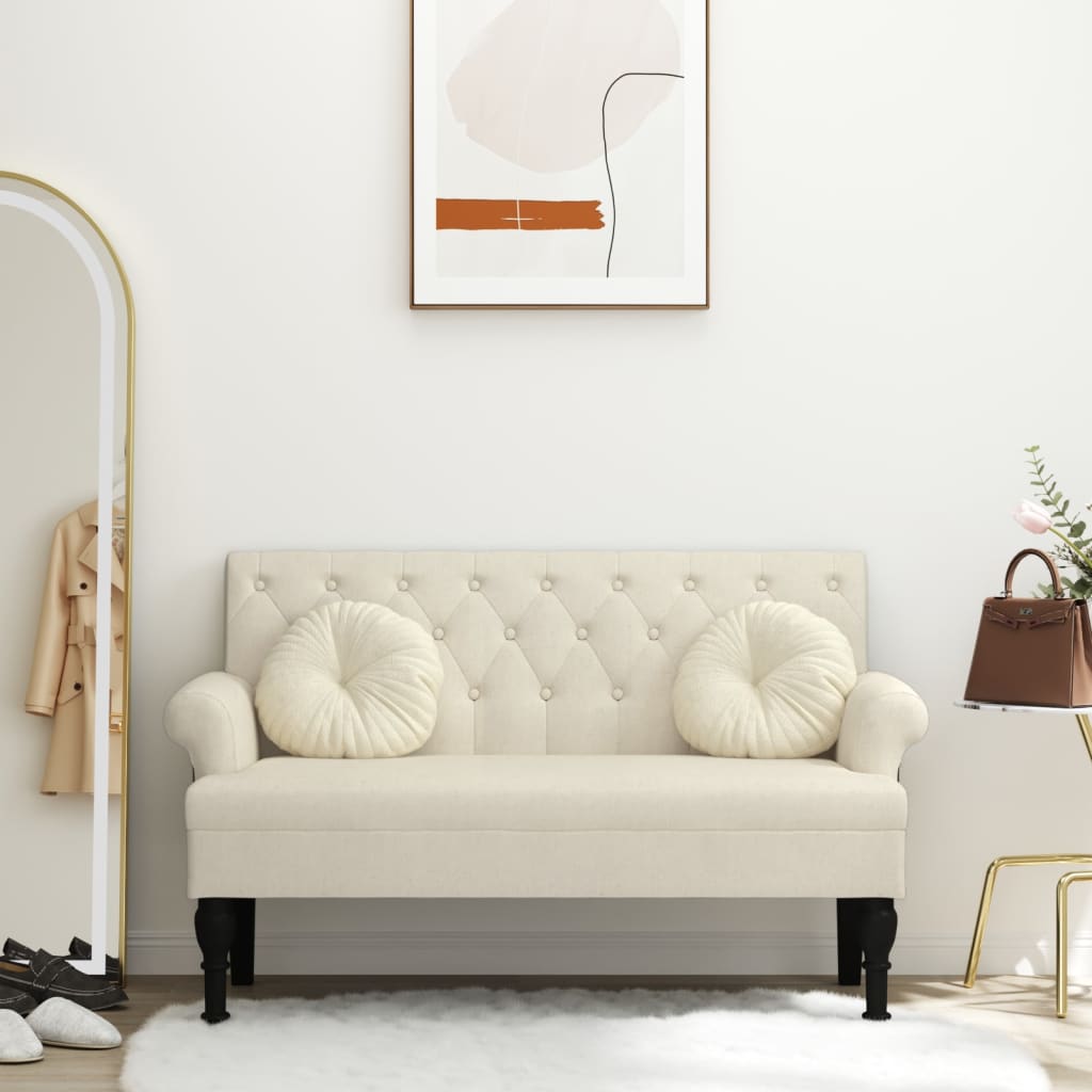 Lavička S Operadlom 120X62X75,5 Cm Látka