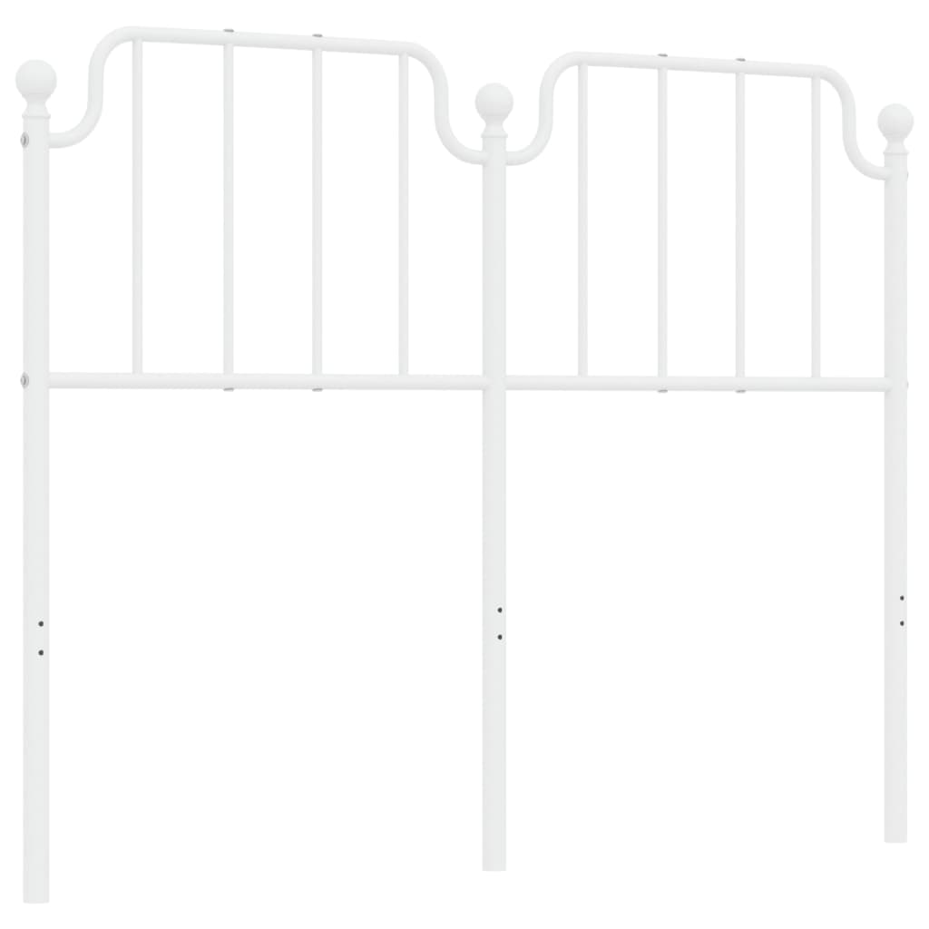Kovové čelo postele biele 120 cm