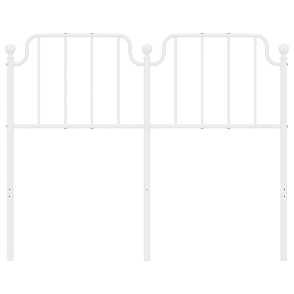 Kovové čelo postele biele 120 cm