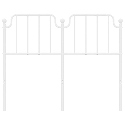 Kovové čelo postele biele 120 cm