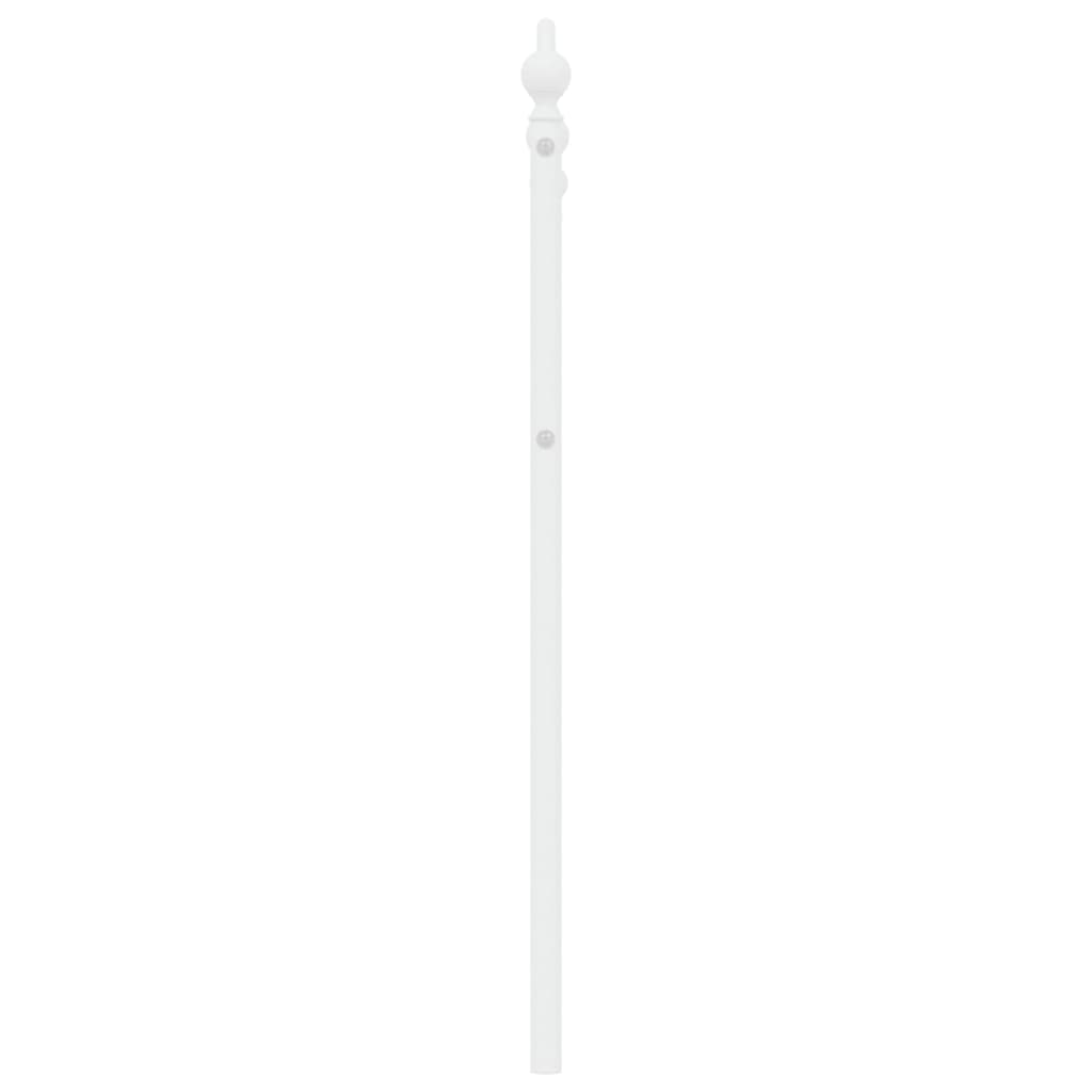 Kovové čelo postele biele 120 cm