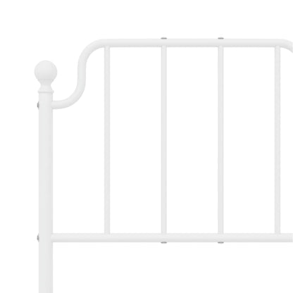 Kovové čelo postele biele 120 cm