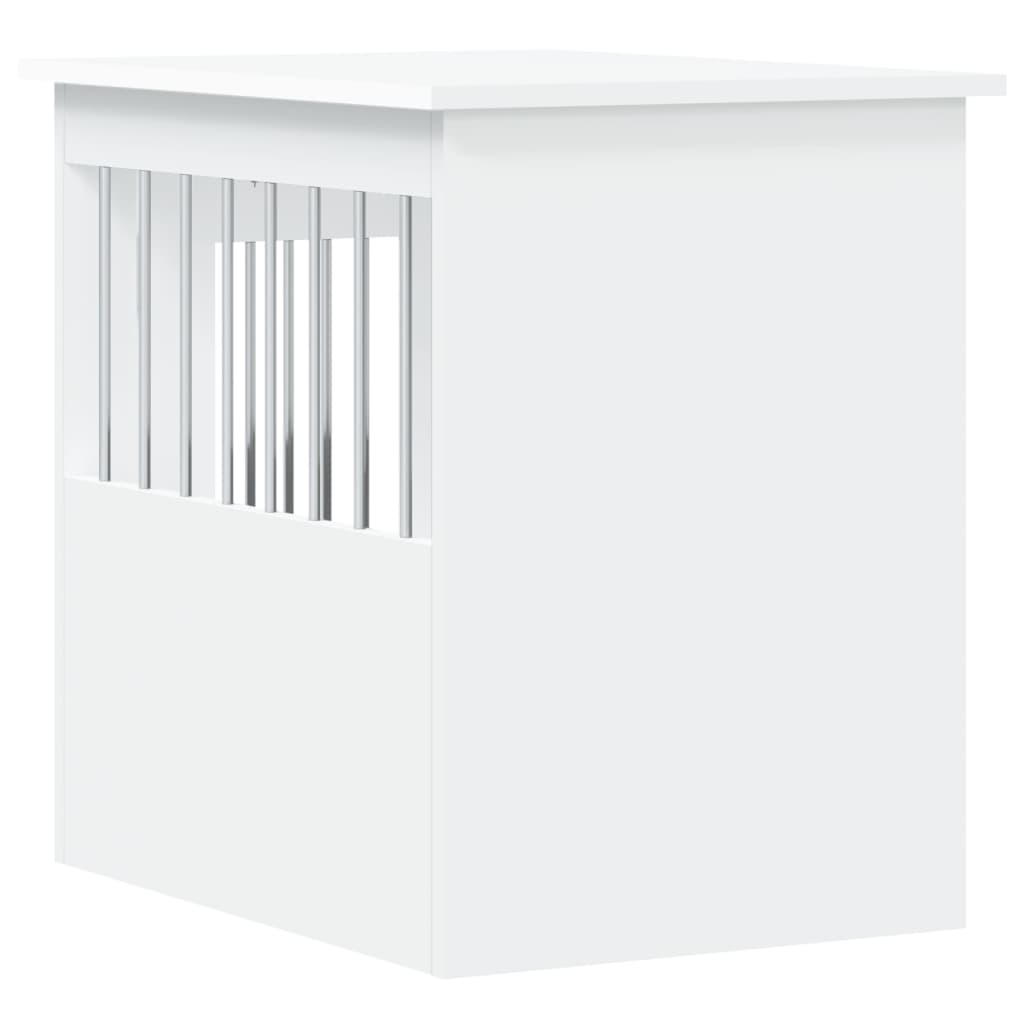 Nábytková prepravka pre psa biela 45x62x59 cm kompozitné drevo