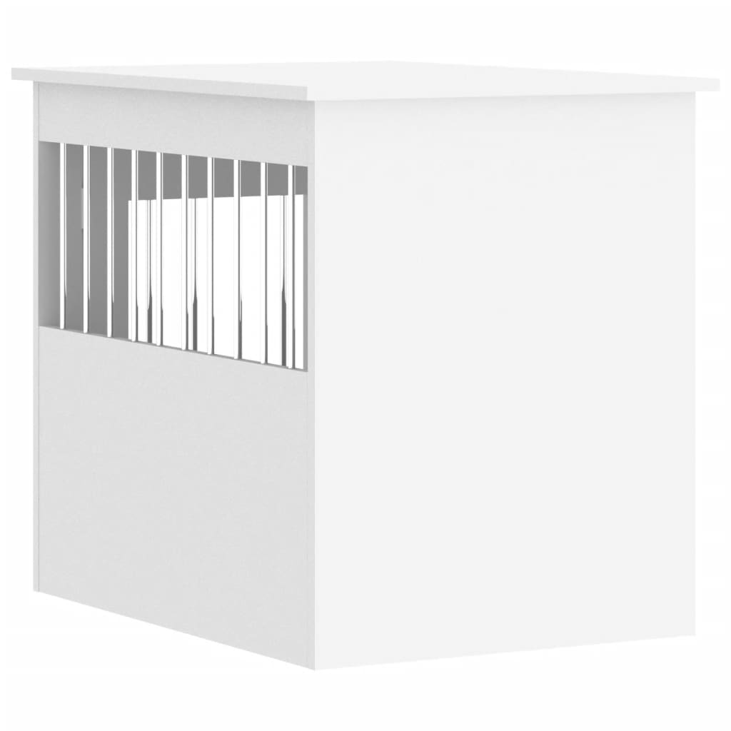 Nábytková prepravka pre psa biela 55x75x65 cm kompozitné drevo