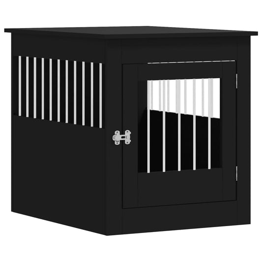 Nábytková prepravka pre psa čierna 64,5x80x71 cm kompozit.drevo
