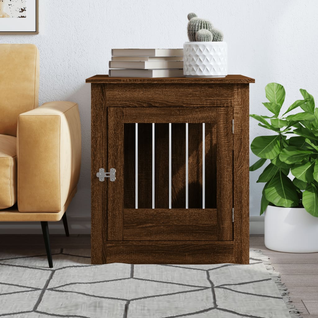 Nábytková prepravka pre psa hnedý dub 64,5x80x71 cm komp. drevo