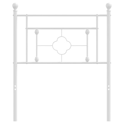 Kovové čelo postele biele 80 cm