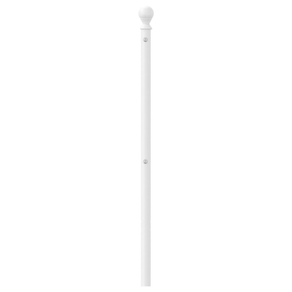 Kovové čelo postele biele 80 cm