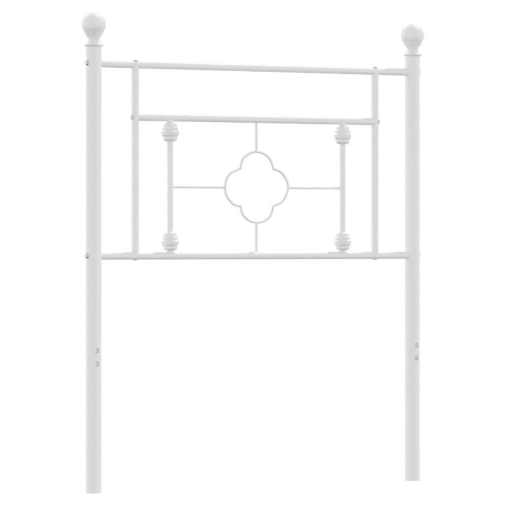 Kovové čelo postele biele 80 cm