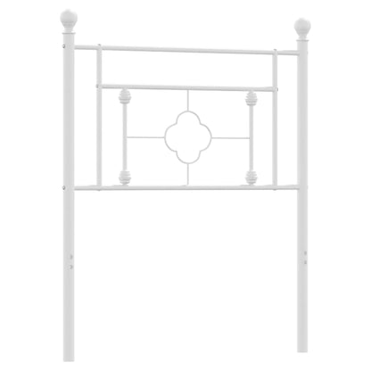 Kovové čelo postele biele 80 cm
