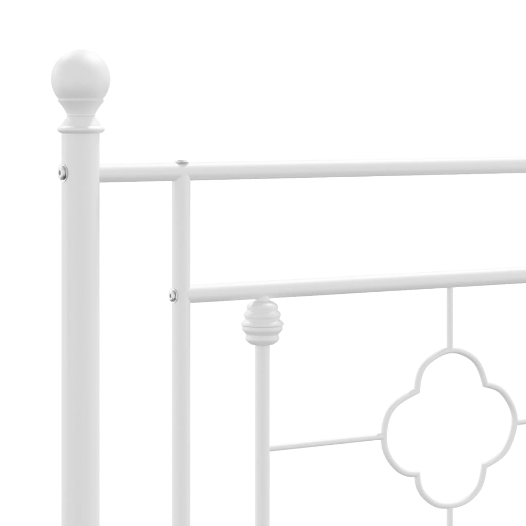 Kovové čelo postele biele 80 cm