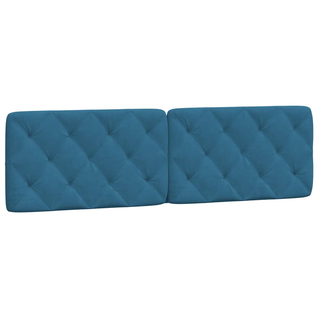 Panel na čelo postele modrý 180 cm zamat