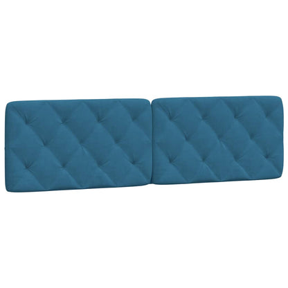 Panel na čelo postele modrý 180 cm zamat