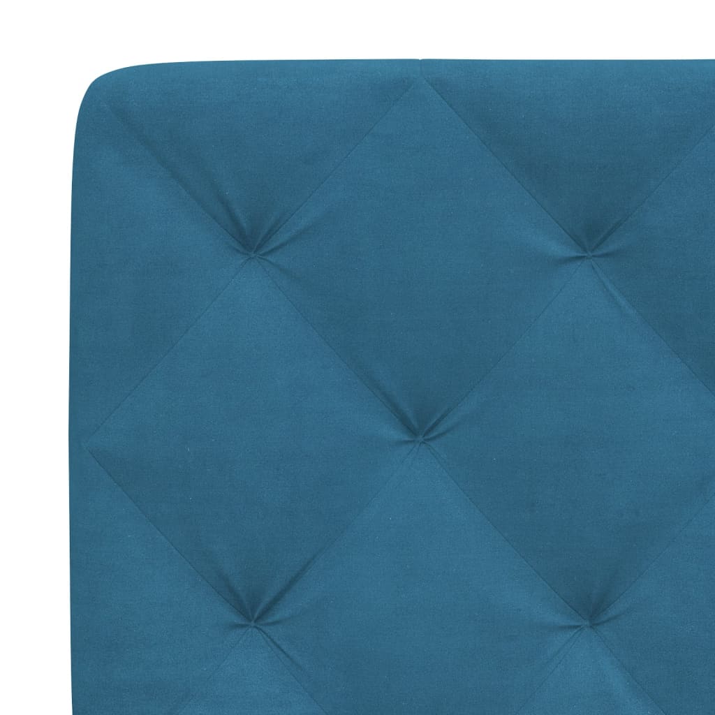 Panel na čelo postele modrý 180 cm zamat