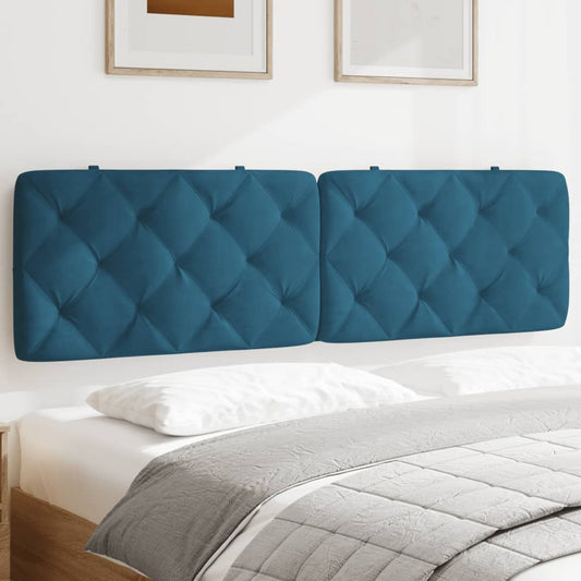 Panel na čelo postele modrý 180 cm zamat