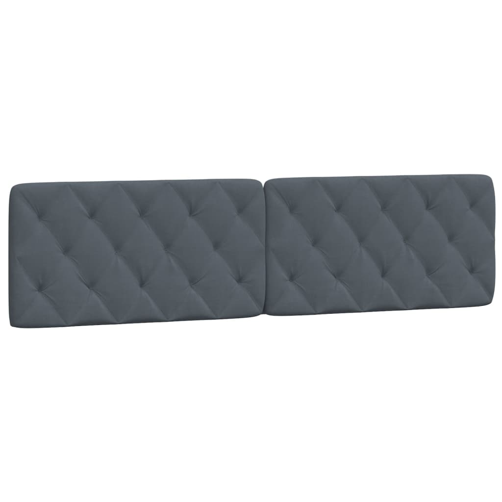 Panel na čelo postele tmavosivý 200 cm zamat