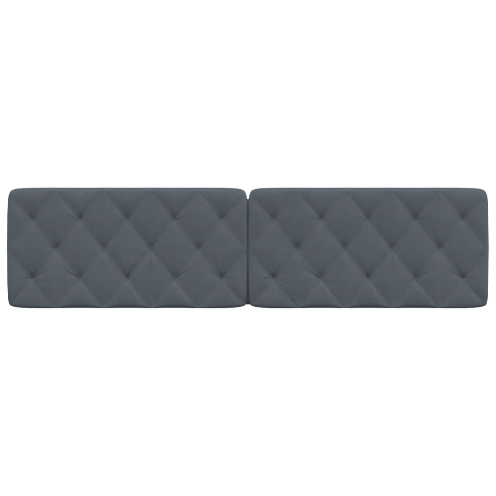 Panel na čelo postele tmavosivý 200 cm zamat