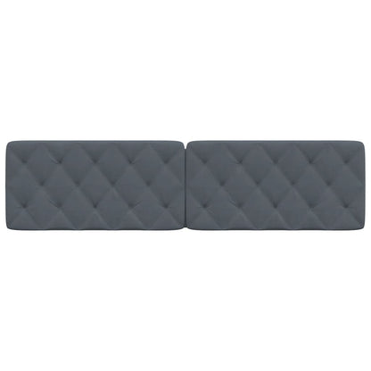 Panel na čelo postele tmavosivý 200 cm zamat