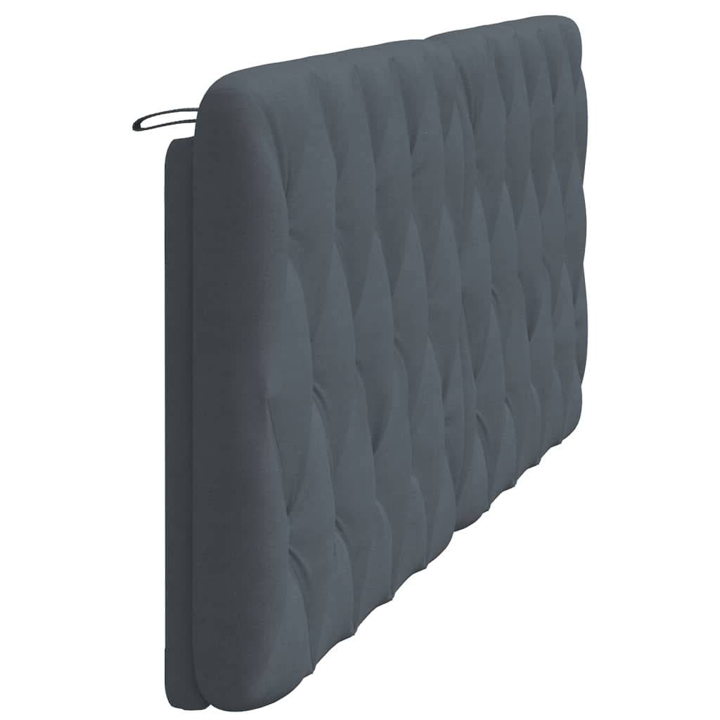 Panel na čelo postele tmavosivý 200 cm zamat