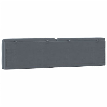 Panel na čelo postele tmavosivý 200 cm zamat
