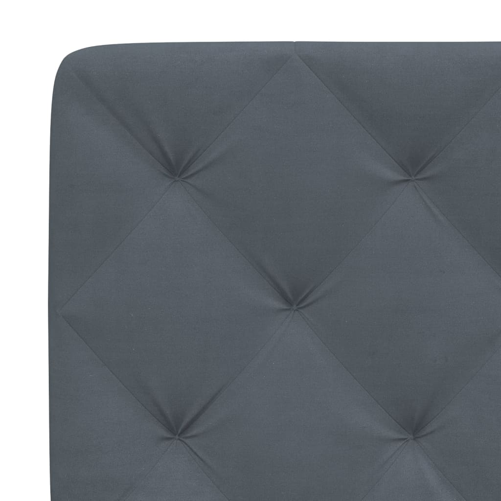 Panel na čelo postele tmavosivý 200 cm zamat
