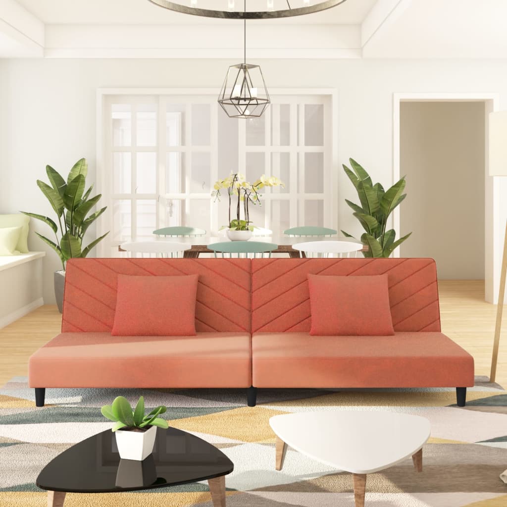 2-Miestna Rozkladacia Pohovka S 2 Vankúšmi, Tmavosivá, Zamat