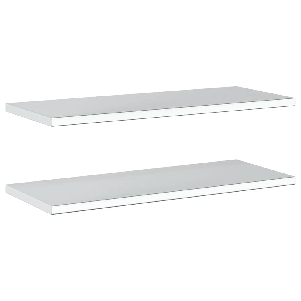Nástenné police 2 ks 100x40x3 cm strieborné nehrdzavejúca oceľ