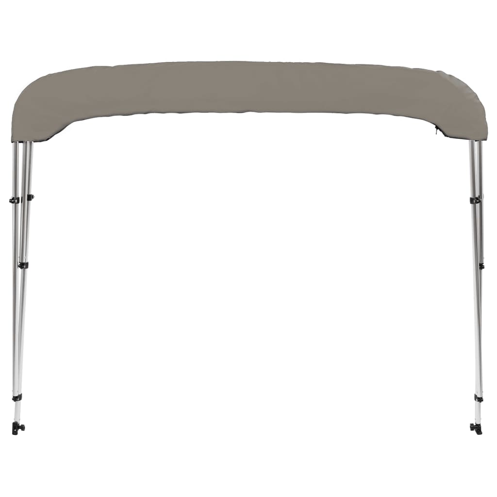 Strieška bimini s 3 oblúkmi sivá 183x196x137 cm