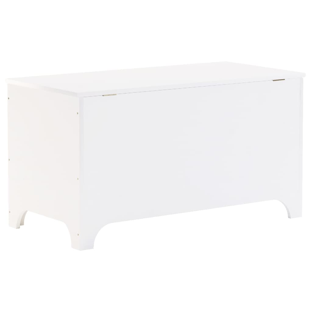 Úložný box s vekom RANA biely 100x49x54 cm borovicový masív