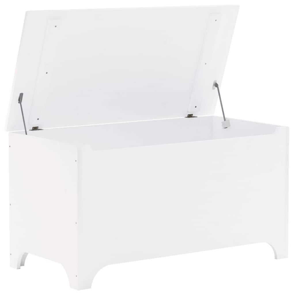 Úložný box s vekom RANA biely 100x49x54 cm borovicový masív