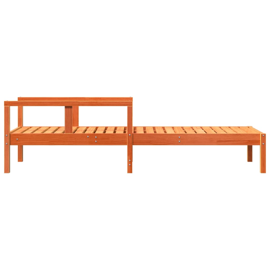 Lehátko Voskovohnedé 199,5X62X55 Cm Masívna Borovica