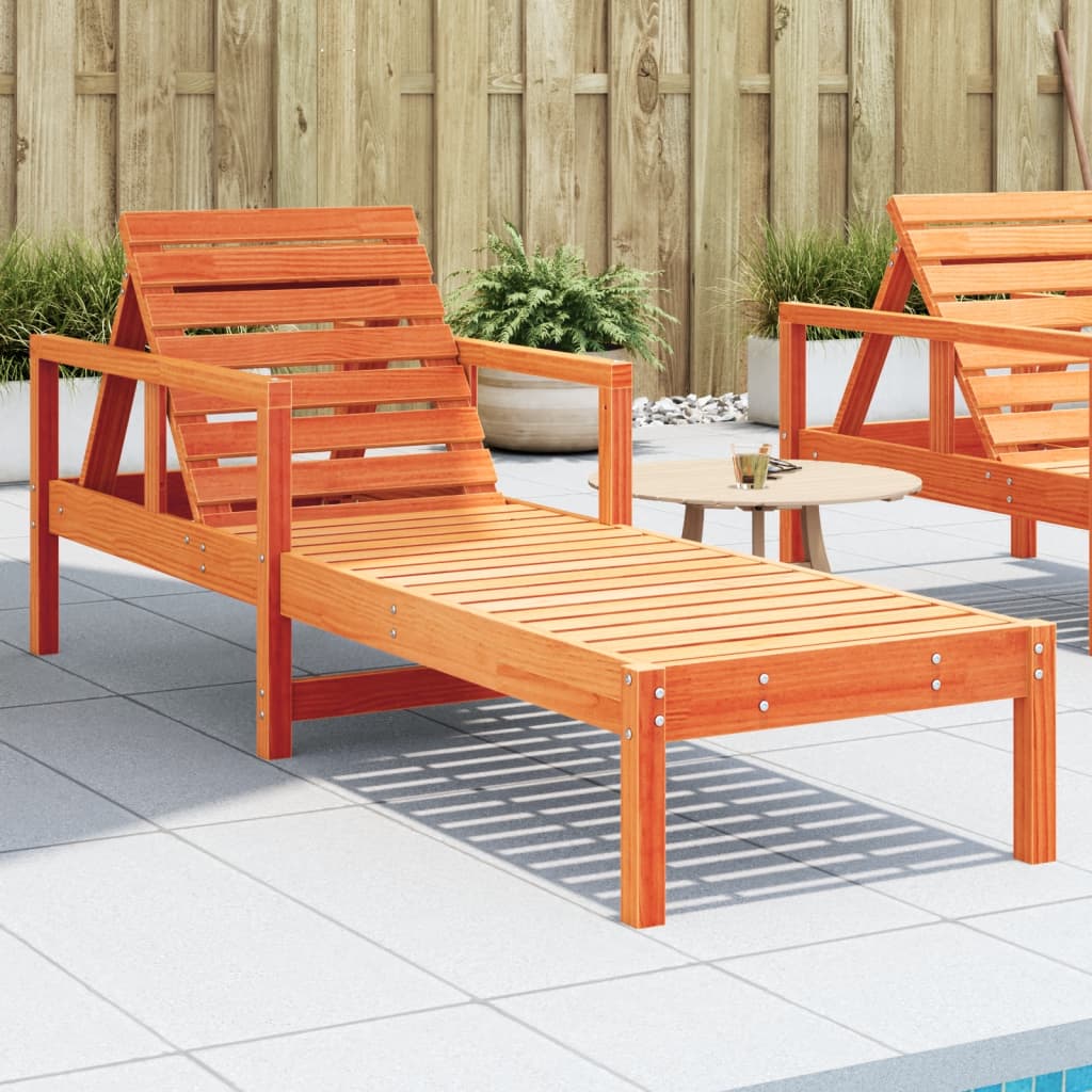 Lehátko Voskovohnedé 199,5X62X55 Cm Masívna Borovica