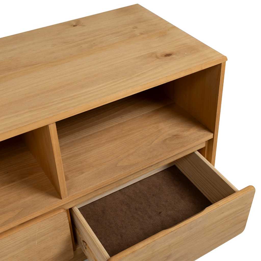 Skrinka So Zásuvkami Sauda Dub 99X43X55 Cm Borovicový Masív