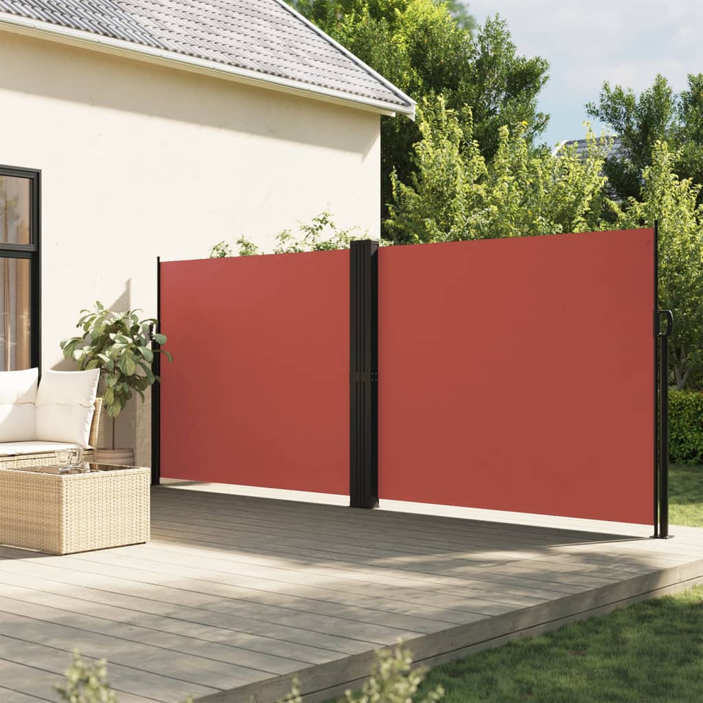Zaťahovacia bočná markíza, tehlová 180x600 cm
