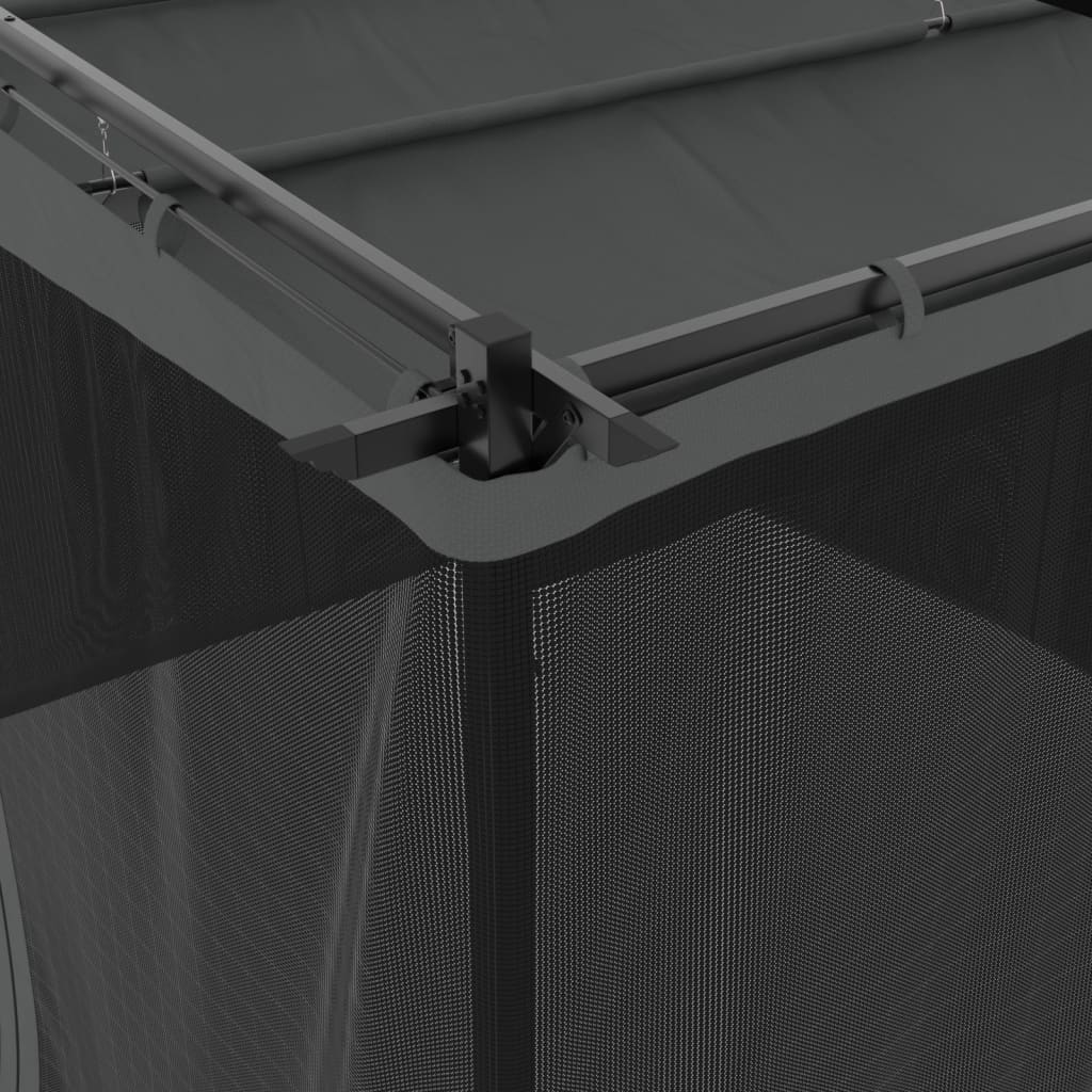 Altánok So Sieťovinovými Stenami Antracit Oceľ