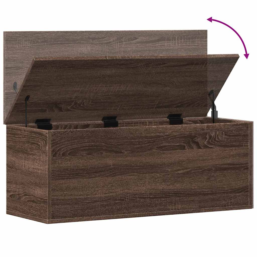 Úložný box hnedý dub 90x35x35 cm spracované drevo