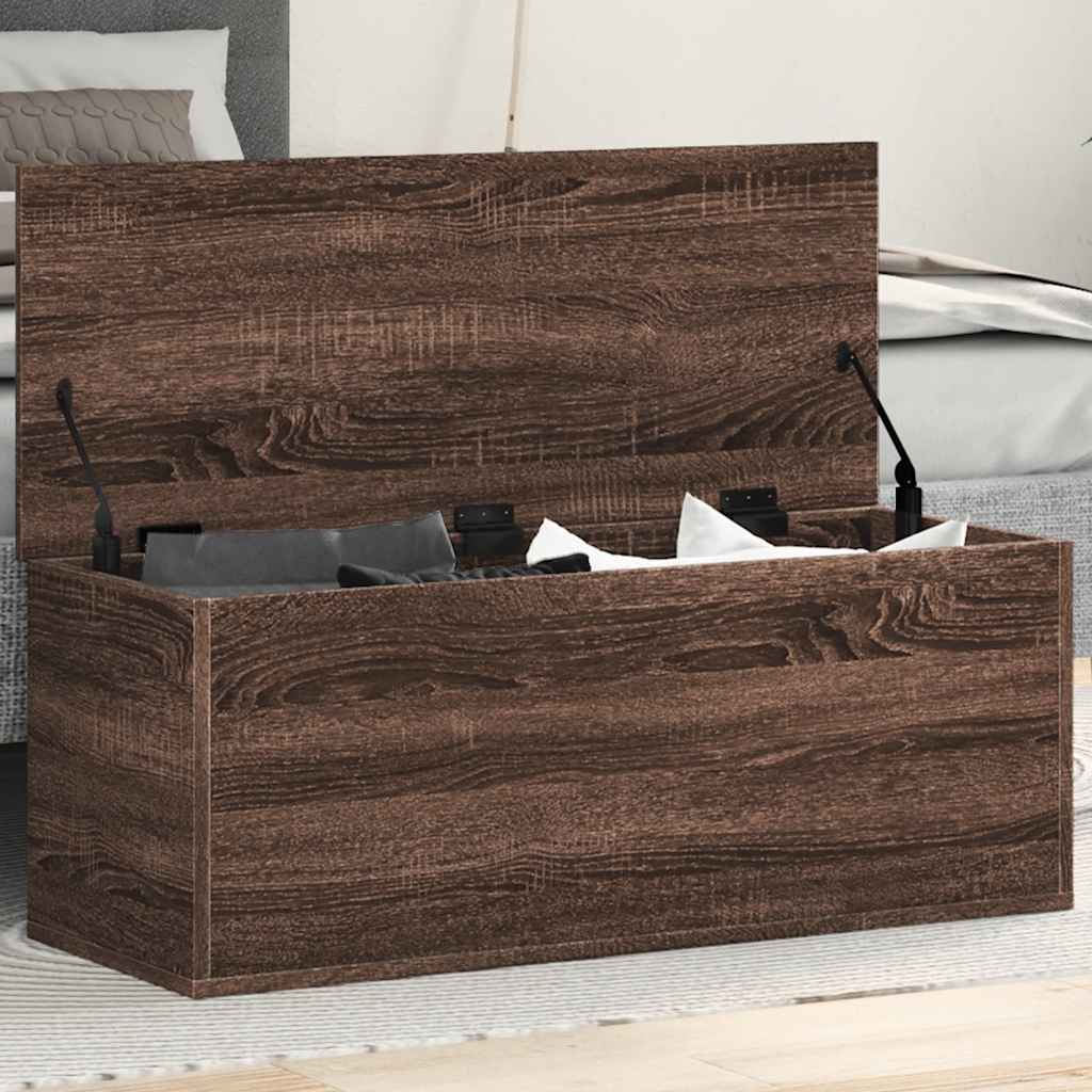 Úložný box hnedý dub 90x35x35 cm spracované drevo