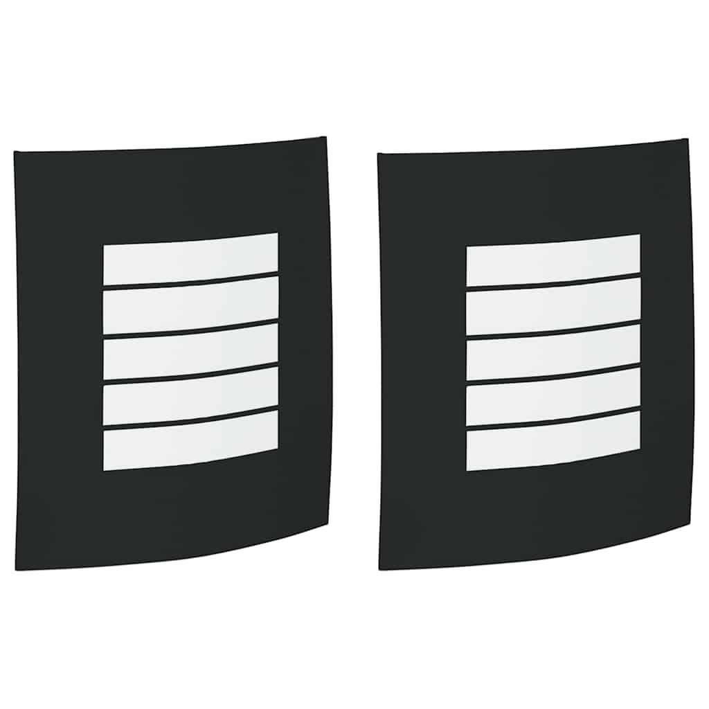 Vonkajšie Nástenné Svetlá 2 Pcs Čierna 23.5 X 10.5 X 26 Cm