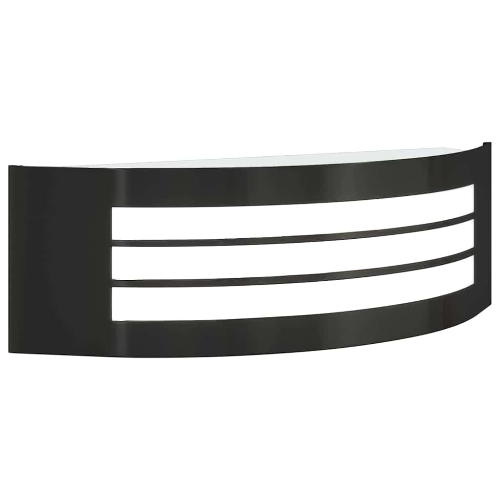 Vonkajšie Nástenné Svetlá 2 Pcs Čierna 32 X 10 X 10 Cm